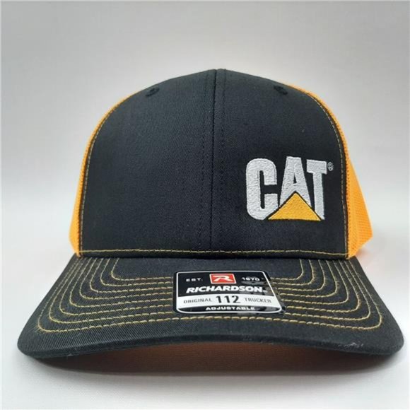 Richardson 112 Trucker CAT Caterpillar Cap Hat Snapback Diesel Power Blue Collar - Picture 3 of 6